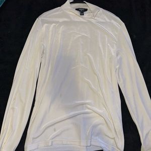 Velvet Cream Color Long Sleeve Turtleneck Shirt - Forever 21 Men